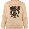 thumbnail image 2 of Skeleton Rib Cage Sweatshirt Unisex 2X-Large Sand, 2 of 5
