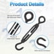 thumbnail image 3 of Uxcell 4Pcs M4 Gancho y Ojo 304 Acero Inoxidable Tensor de Cable de Alambre Tensión, Negro, 3 of 6
