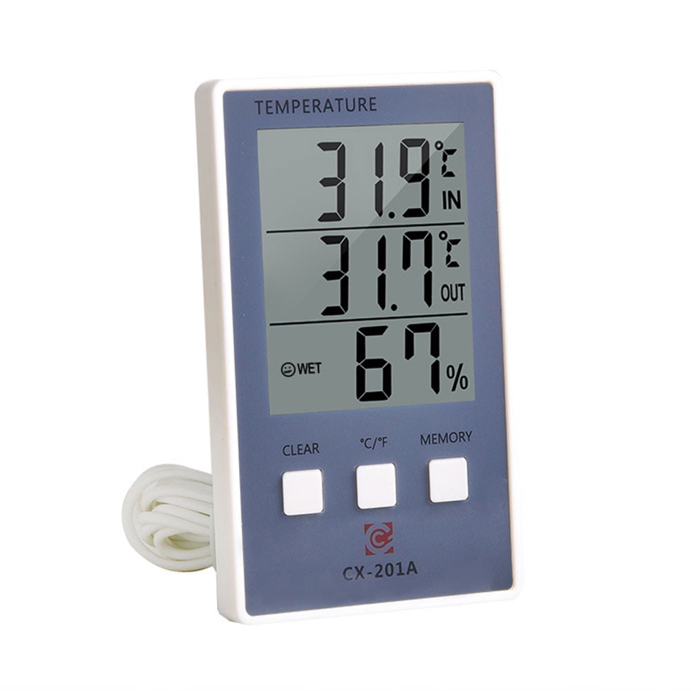 Details about   LCD Digital Thermometer Humidity Meter Indoor Outdoor C/F Max Min Hygrometer 