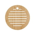 thumbnail image 2 of Tiitstoy 6.6" Bamboo Trivet, Hot Pad Trivet Wooden Heat Resistant Mat for Hot Dishes, Bowls, Plates, Pots and Pans, Tabletop Protection, 2 of 6