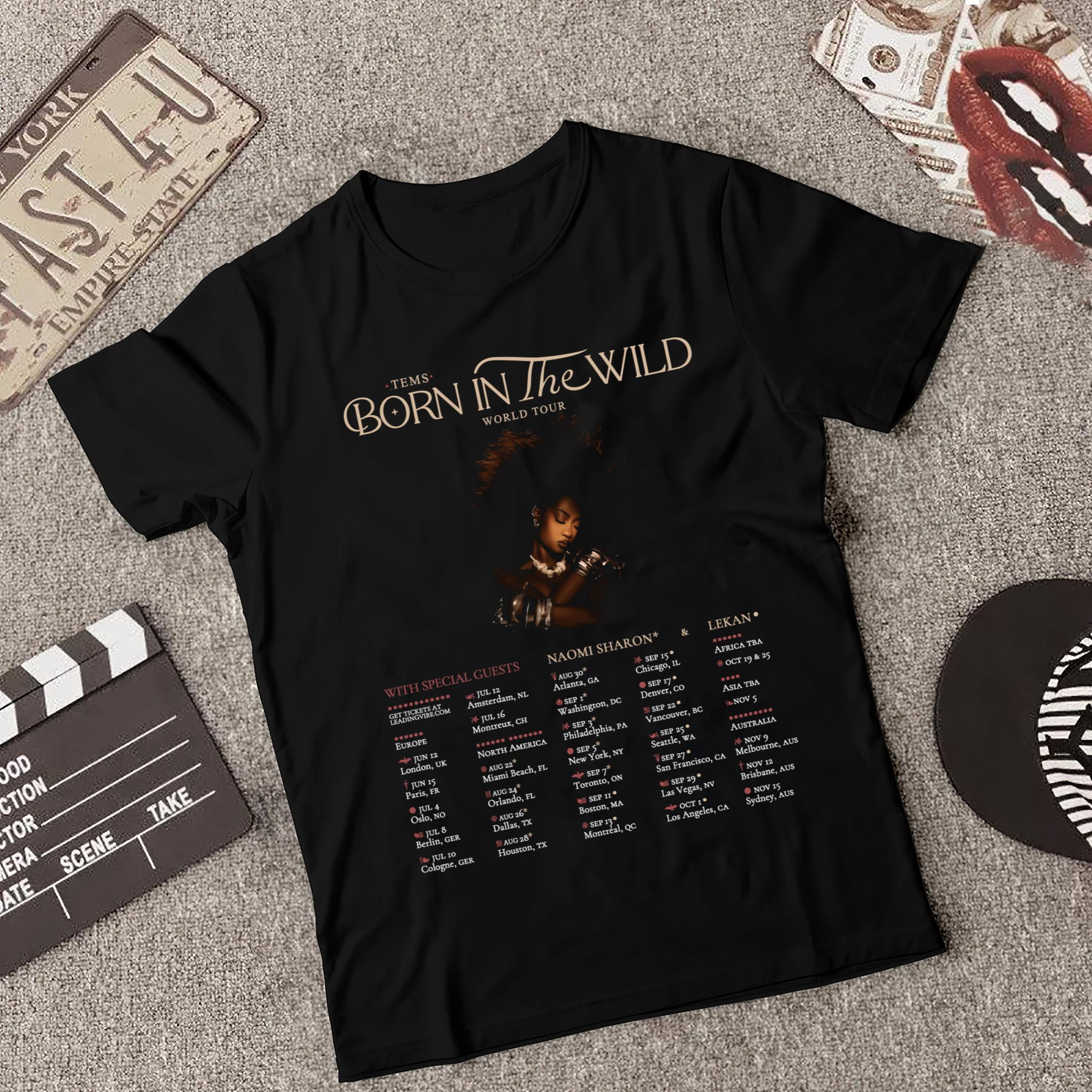 Tems - Born In The Wild 2024 Tour Shirt, Tems Fan Shirt, Tems 2024 ...