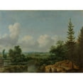 thumbnail image 2 of Allaert van Everdingen 18x15 Black Ornate Wood Framed Double Matted Museum Art Print Titled - Swedish Landscape (1650 - 1675), 2 of 5