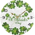 thumbnail image 5 of SKYSONIC St. Patrick's Day Wall Clock 10 Inch Silent Non Ticking Round Clock Oil Painting Clock Easy to Read Clock for Living Room Bedroom Bathroom Home Decor, 5 of 7
