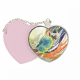 thumbnail image 1 of Peacock Girl Chinese Antique Illustrator Bolsa de viaje Mirror maquillaje corazón rosa, 1 of 4