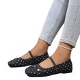 thumbnail image 4 of Willtoo Women's Polka Dots Ballet Flats Comfortable Dressy Trendy Square Closed Toe Maryjane Flat Shoes, 4 of 6