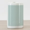 thumbnail image 3 of Eastern Ceramic Toothbrush Holder, Traditional Design Conceptual Art Sea Inspired Waves Retro Floral, Decorative Versatile Countertop for Bathroom, 4.5" X 2.7", Sky Blue White, by Ambesonne, 3 of 4