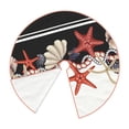 thumbnail image 2 of Daiia Starfishes Shells Drawing Merry Christmas Tree Skirt , Xmas Large Lace-up Tree Skirt, Santa Snowflakes Rustic Home Decorations New Year Party Farmhouse Decor-30", 2 of 7