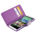 thumbnail image 3 of Reiko Diamond Magnetic Flip Wallet Carrying Case for HTC Desire 510, Purple, 3 of 4