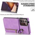 thumbnail image 6 of Dteck for Samsung Galaxy Note20 Ultra Case with Card Holder, RFID Blocking PU Leather Galaxy Note20 Ultra Wallet Case with Ring Kickstand, Magnetic Back Flip Case Note20 Ultra 5G Slim Cover,Purple, 6 of 8