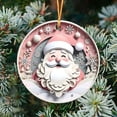 thumbnail image 1 of Christmas Acrylic Pendant Concave Textured Round Pendant Decoration, 1 of 6