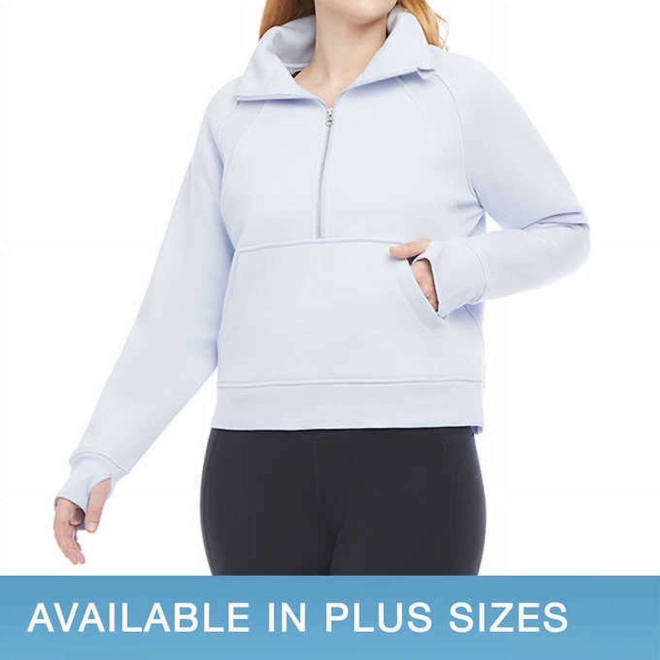 Danskin Women's Half Zip Pullover with Kangaroo Pocket (Halogen