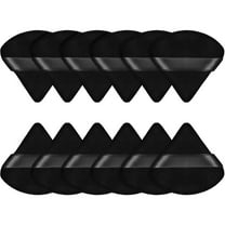 AFANSO Face Triangle Makeup Puff, Powder Puff for Loose Powder Black,12 Pcs