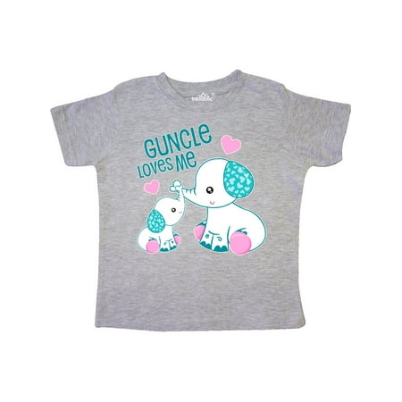 

Inktastic Guncle Loves Me-cute elephants Gift Toddler Boy or Toddler Girl T-Shirt