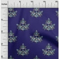 thumbnail image 1 of oneOone Organic Cotton Voile Fabric Leaves & Floral Block Printed Fabric 1 Yard 42 Inch Wide, 1 of 4