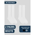 thumbnail image 5 of Special Essentials Diabetic Socks for Men & Women – Non-Binding Over The Calf Extra Wide Top Cotton Neuropathy Socks (White - 2 Pairs, Medium), 5 of 6