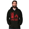 thumbnail image 3 of Put Out Fire Firefighter Fireman Men's Big & Tall Graphic Hoodie Brisco Brands 2X, 3 of 5