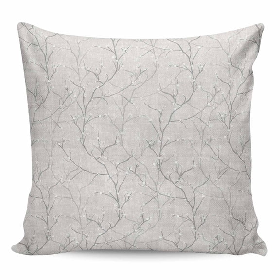 Grey Branches Pillow Covers 18x18 Inch Decorative Throw Pillow Cover, Vintage Art Farmhouse Sofa Pillowcases Accent Cushion Case Home Decor Bedroom Living Room