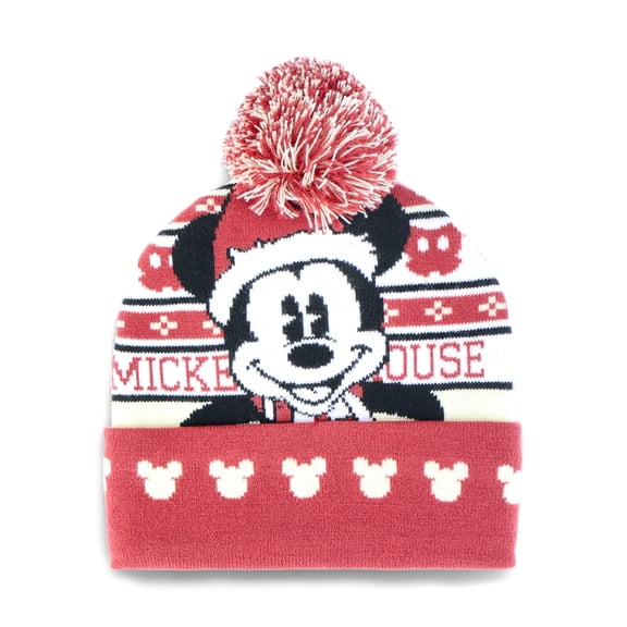Disney Mickey Mouse Pom Beanie, Red White