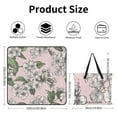 thumbnail image 2 of Pink Background Delicate Blossom Pattern Picnic Blanket Waterproof Outdoor Beach Blanket Hand-held Pad Suitable for Travel, Camping, Beach, Family Gatherings, 2 of 7