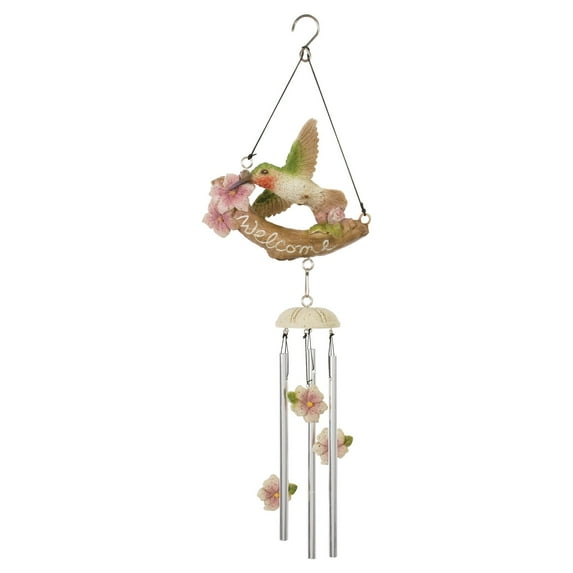 Carson Home Accents Hummingbird 15.25 in. Garden Wind Chime