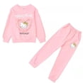 thumbnail image 2 of Traje largo de manga larga de algodón puro para primavera y otoño de Hello Kitty para niñas, traje deportivo de dos piezas a la moda para niños grandes, 2 of 5