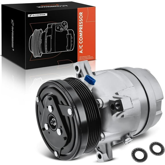 A-Premium Air Conditioner AC Compressor with Clutch Compatible with Chevrolet S10 GMC Sonoma 1992-1993 L4 2.5L