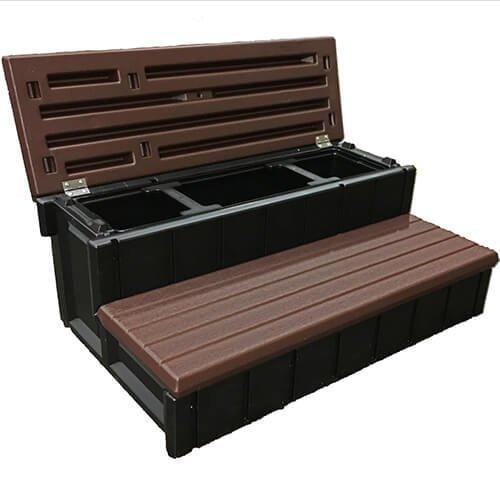 Confer Plastics Storage Steps - Espresso LASS36-SC-E