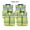Lime/ Royal Blue, variant on Kishigo High Visibility Safety Vest for Men, High Vis Breathable Pockets Zipper Surveyors Vest, Lime/ Green, 4 Pack, XL