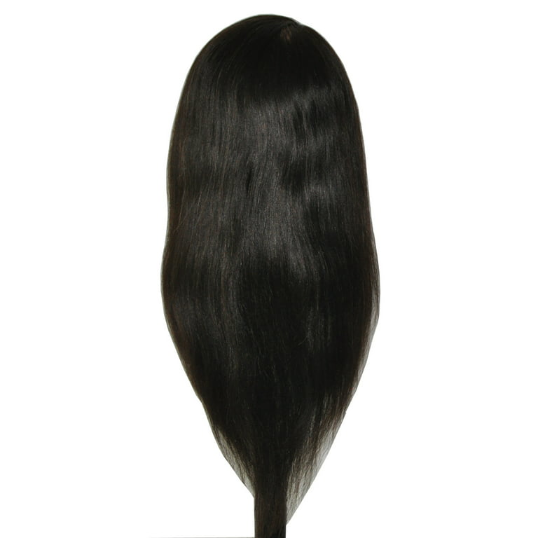 24''80% Real Human Hair Mannequin Head For Hair Training Styling