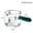 green80ml, variant on 60/125ml Colour Glass Handle Espresso Measuring Cup Vshape Mouth Milk Jug Coffee Supplies Thickened Glass Kitchen Measure Mug