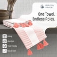 thumbnail image 6 of HEIRLOOM COMFORT Light Orange Decorative Dotted Kitchen Towels 16x26 Inch, 3 Pack, Soft, Ultra Absorbent, Fast-Dry, 100% Cotton Dish Towels with Tassels for Everyday Use, Cleaning, and Drying Dishes, 6 of 7