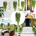 thumbnail image 1 of Plantas colgantes de ratán artificial | 2 piezas de decoración de pared de simulación verde | Enredaderas falsas de 81 cm para decoración del hogar y la boda | Uso en interiores y exteriores |, 1 of 7