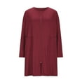 thumbnail image 4 of Kaemgyyd Women's Zipper Robe Soft Comfy Long Sleeve Housecoats Knee Length House Dress Loungewear Lightweight Nightgown with Pockets, 4 of 6