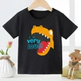 thumbnail image 3 of Camiseta de dinosaurio para niños, superventas, camiseta con estampado de dinosaurio de dibujos animados a la moda para niños, camiseta básica de manga corta, camiseta de Stranger Things, 3 of 5