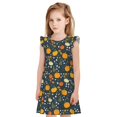 thumbnail image 1 of Balery Pumpkin Camisón de princesa para niñas, pijama de algodón con mangas abullonadas, suave y bonito.-Small, 1 of 6