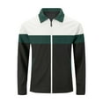 thumbnail image 3 of Fnooota Mens Shirt Jackets with Pockets, Casual Lapel Collar Stripe Lightweight Fall Outerwear Green Size S, 3 of 5