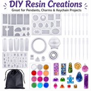 Resin Casting Starter Kit, Silicone Mold Set for Jewelry Making and Craft Projects, TIKA