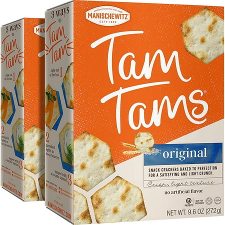 Manischewitz Tam Tam Original Crackers 9.6oz 2 Pack, Fluffy & Airy, Baked to Perfection