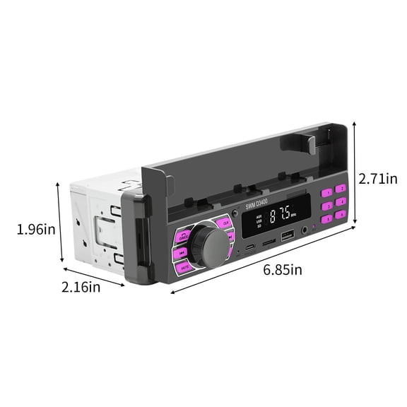 Momihoom Universal 12V Car MP3 FM Radio Player with Bluetooth, APP Control, and Car Locator Function