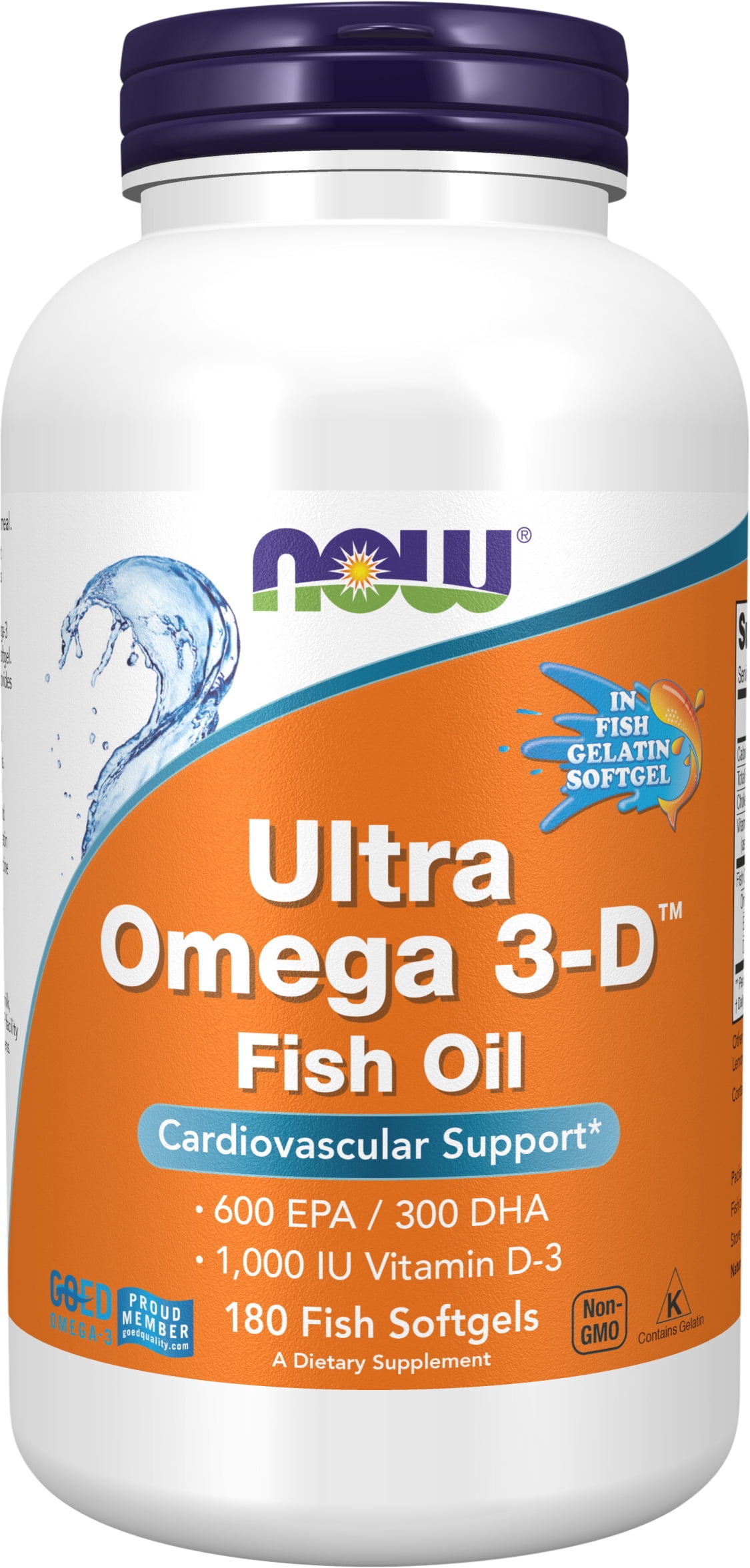 NOW Foods Ultra Omega-3D, 180 Softgel