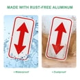 thumbnail image 4 of Uxcell 4-Pack Red Arrow Signs, 11.81 x 5.91 Aluminum Reflective Two-way Arrow Sign for Outdoor Lawn Garden Decorations, Street Sign [White/Red], 4 of 7