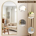 thumbnail image 4 of GRAHMCY 78" x 35.2" Arched Large Full Length Mirror Wall Mounted Floor Mirror with Stand, Gold, 4 of 5