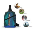 thumbnail image 5 of Lsque Scooby-Doo Pattern Chest Package – Foldable Waterproof Chest Bag with Adjustable Shoulder Strap, Double Zipper Compartments & D-Buckle Design, 5 of 7
