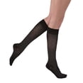 thumbnail image 1 of JOBST UltraSheer Diamond Pattern Compression Stockings, 15-20 mmHg, Knee High, Closed Toe, Classic Black, Small, 1 of 4