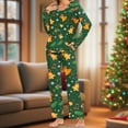 thumbnail image 2 of asdoklhq Pajamas for Women Set Ladies' Gradient Printed Casual Top Pants Pajama Set Green 2X, 2 of 8