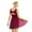 Wine Red, variant on Alvivi Women Lyrical Dance Dress Chiffon High Low Skirt Leotard Dancing Costume XS-3XL