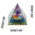 thumbnail image 3 of CQCYD under $5 Crystal Pyramid Decor, Crystal Crushed Stone Pyramid, Resin Energy Tower Home Decor, Natural Healing Crystal Ornament, Desk Shelf Spiritual Decoration, Gift Meditation Feng Shui Decor, 3 of 4