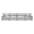 thumbnail image 3 of Modway Commix Down Filled Overstuffed Performance Velvet 4-Seater Sofa in Light Gray, 3 of 10
