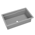 thumbnail image 4 of Grey Matte 32" x 19" Single Bowl Fireclay Undermount / Drop In Kitchen Sink, 4 of 7