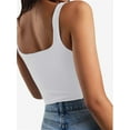 thumbnail image 2 of Womens Sleeveless Tanks Strappy Square Neck Skinny Cami Tops Basic Workout Fitness Crop Tank Top, 2 of 6